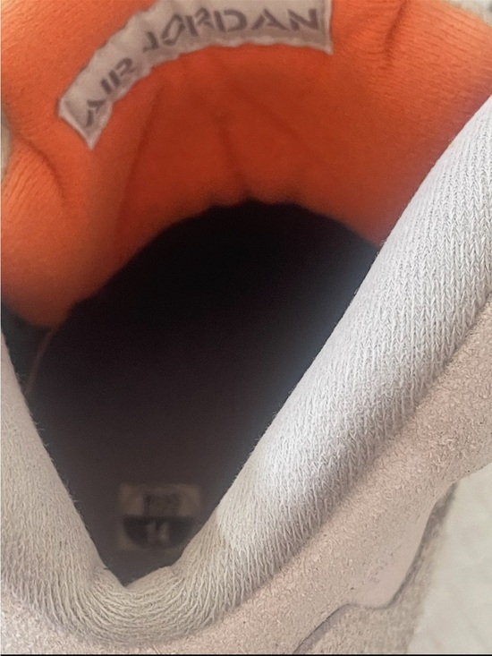 Jordan High-Top Sneakers in Light Gray with Peach Accents main image 11